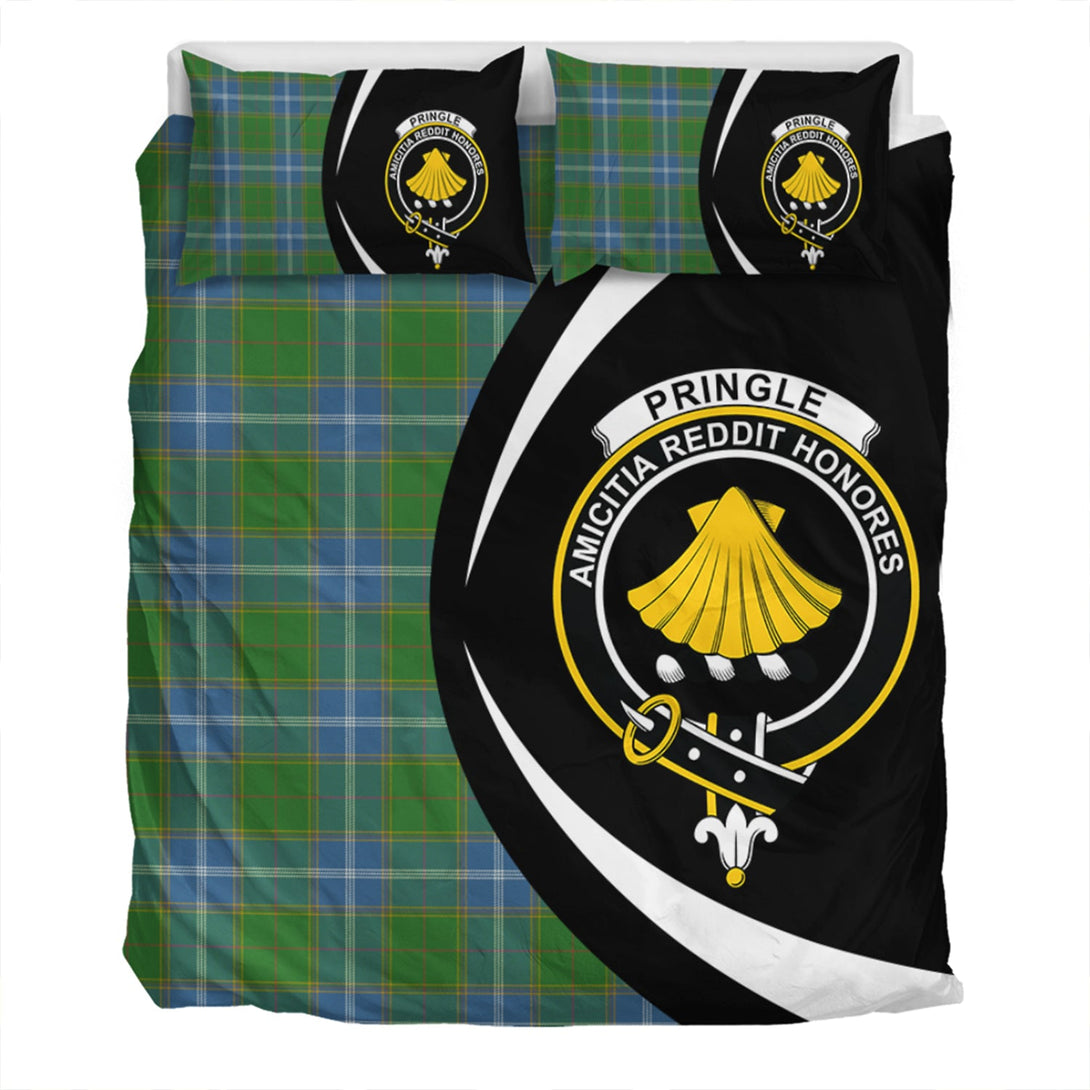 Pringle Ancient Clan Badge Tartan Bedding Set Circle Style