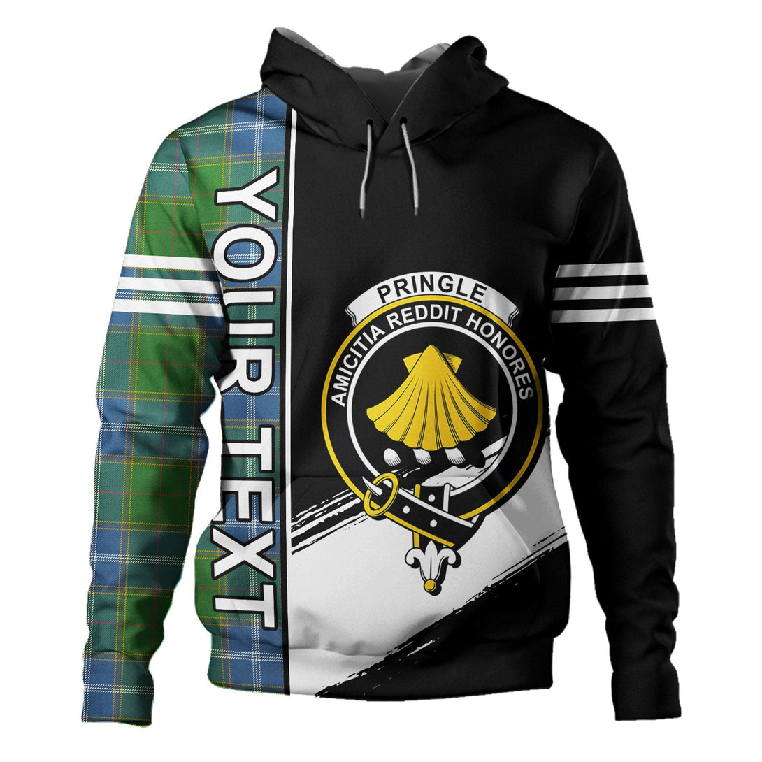 Pringle Ancient Clan Badge Tartan Hoodie Quarter Style Personalized