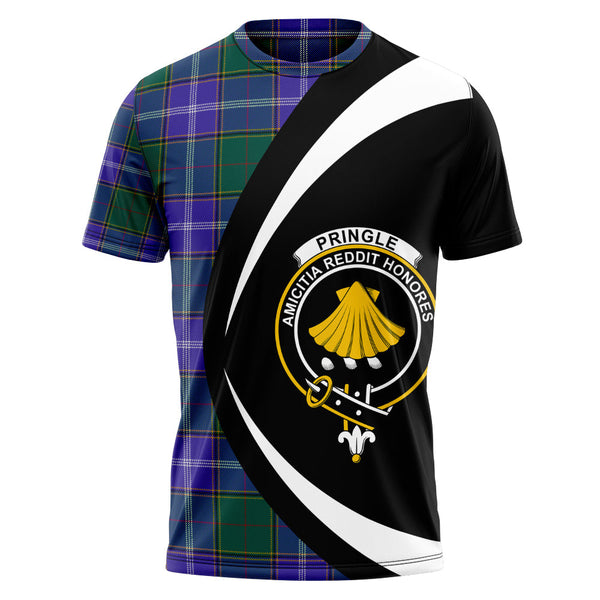 Pringle Modern Clan Badge Tartan T-Shirt Circle Style Personalized