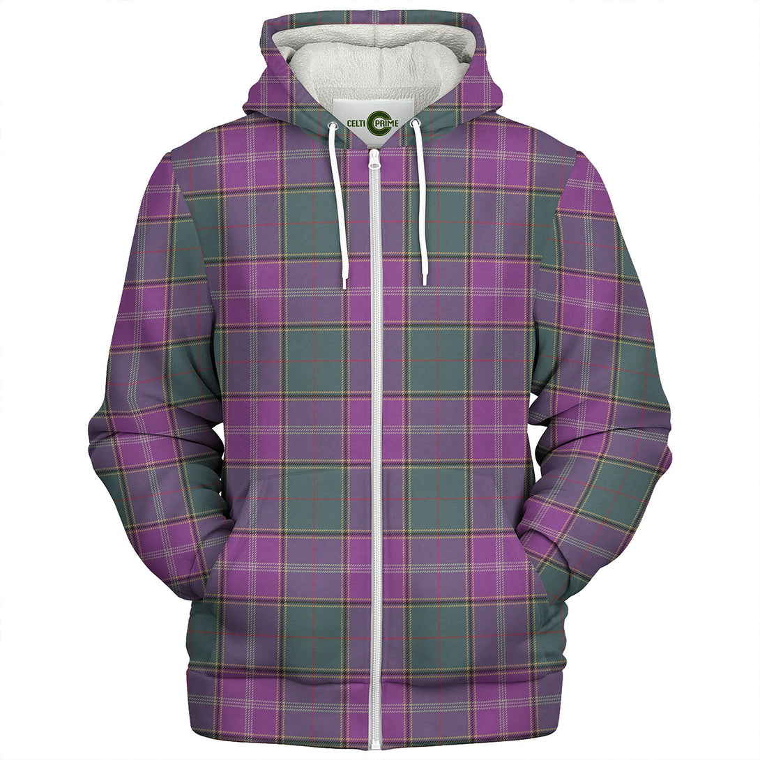 Pringle Weathered Tartan Sherpa Hoodie