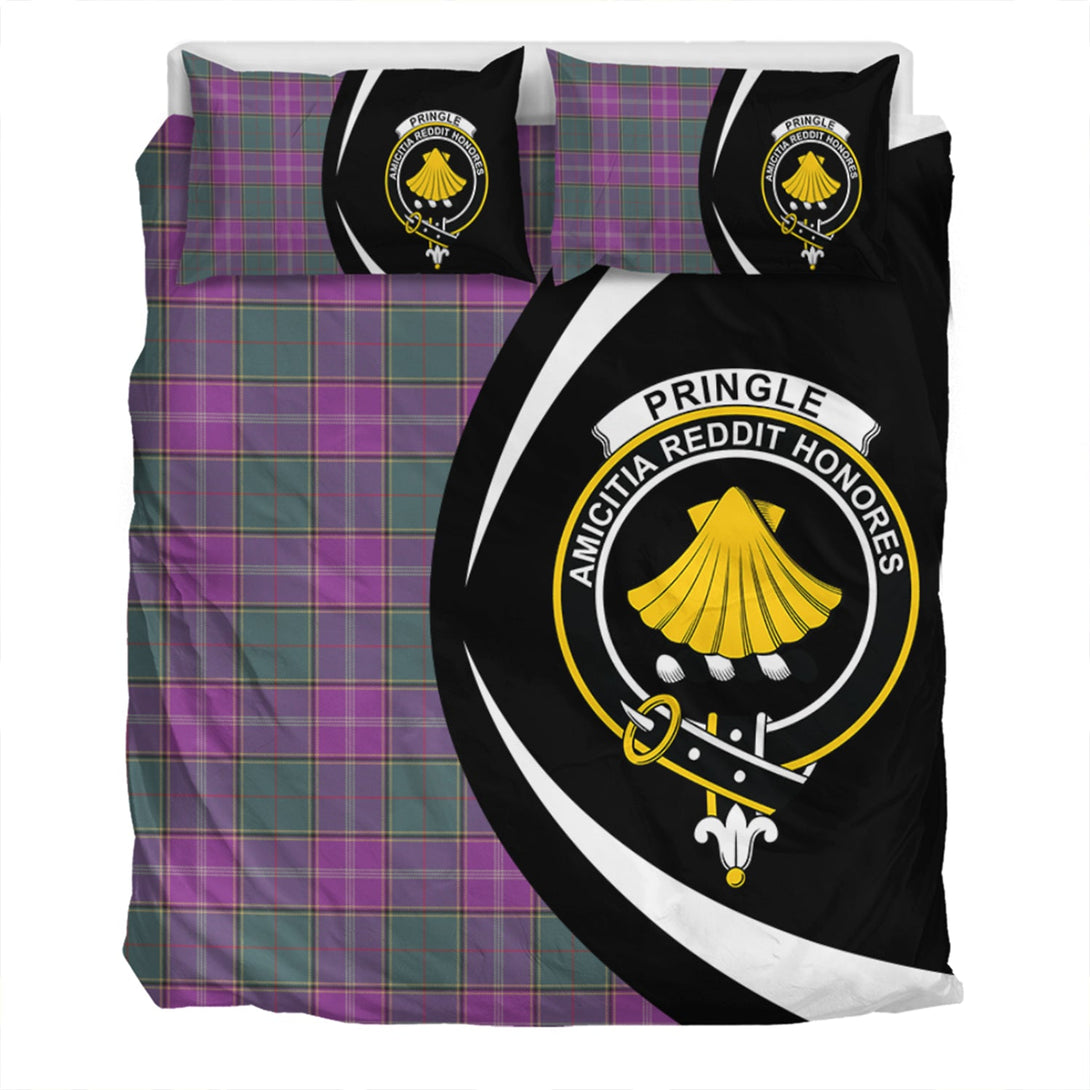 Pringle Weathered Clan Badge Tartan Bedding Set Circle Style