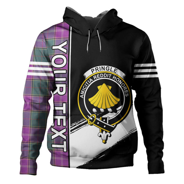 Pringle Weathered Clan Badge Tartan Hoodie Quarter Style Personalized