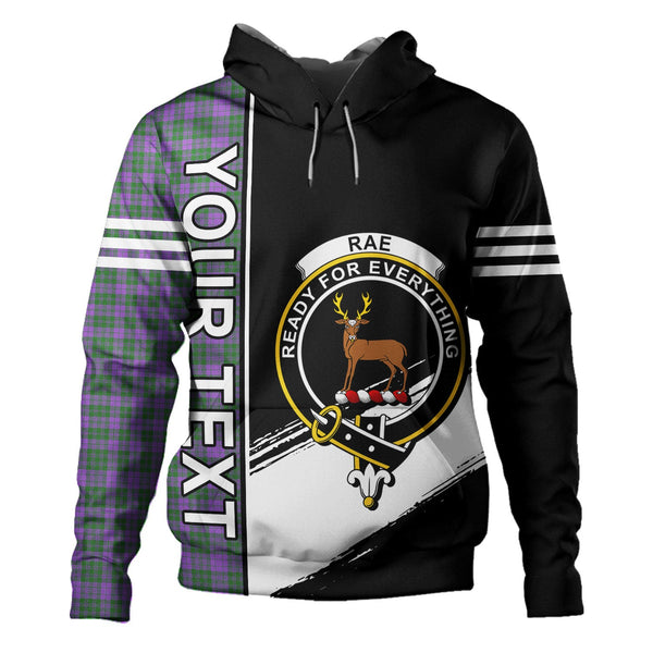 Rae Ancient Clan Badge Tartan Hoodie Quarter Style Personalized