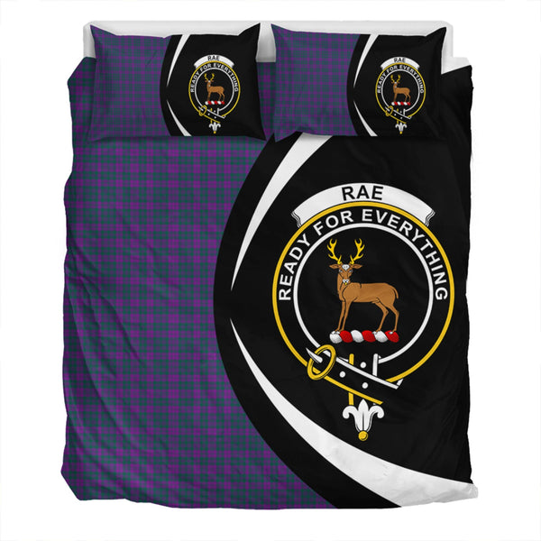 Rae Modern Clan Badge Tartan Bedding Set Circle Style