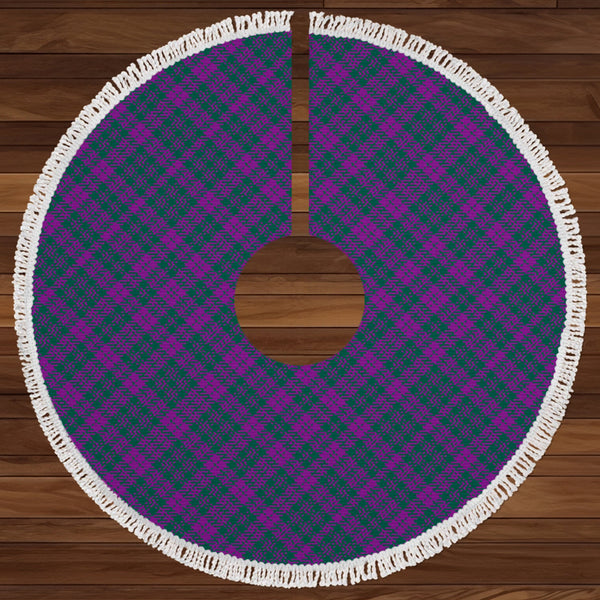 Rae Modern Clan Badge Tartan Christmas Tree Skirt