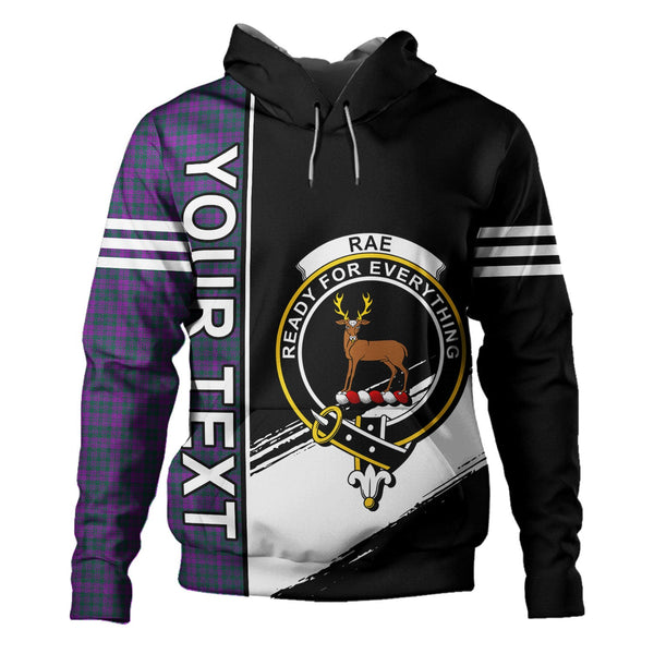 Rae Modern Clan Badge Tartan Hoodie Quarter Style Personalized