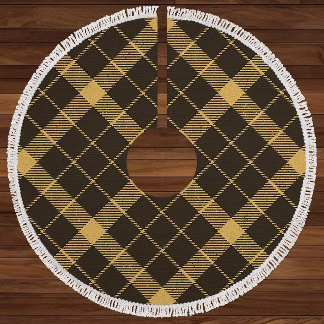 Raeburn Weathered Clan Badge Tartan Christmas Tree Skirt