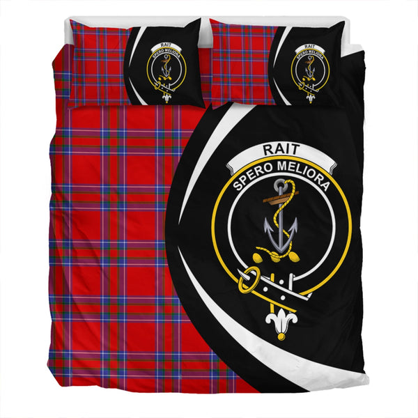 Rait Clan Badge Tartan Bedding Set Circle Style