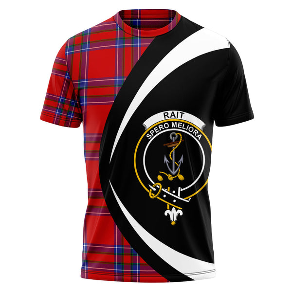 Rait Clan Badge Tartan T-Shirt Circle Style Personalized