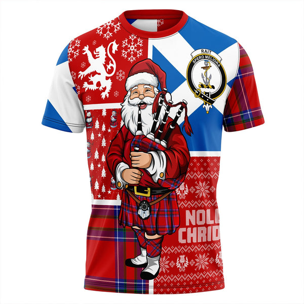 Rait Clan Badge Tartan T-Shirt Scotland Christmas Santa