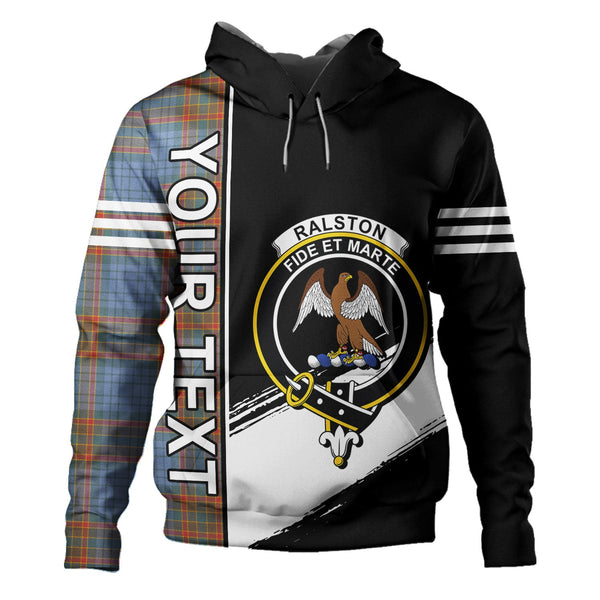 Ralston UK Weathered Clan Badge Tartan Hoodie Quarter Style Personalized