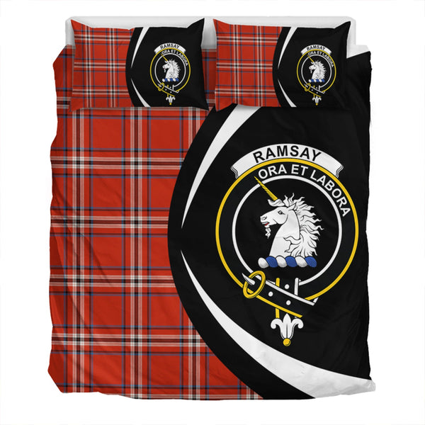 Ramsay Angus & Mearns Ancient Clan Badge Tartan Bedding Set Circle Style