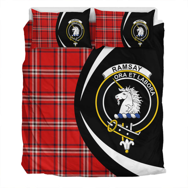 Ramsay Angus & Mearns Modern Clan Badge Tartan Bedding Set Circle Style