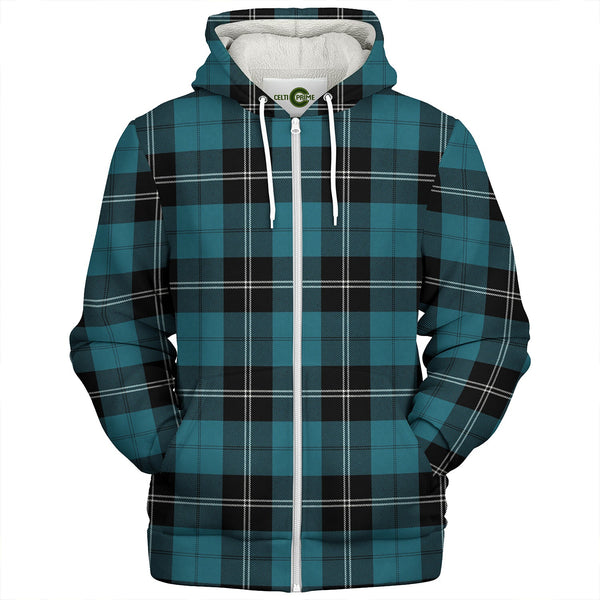 Ramsay Blue Ancient Clan Badge Tartan Sherpa Hoodie