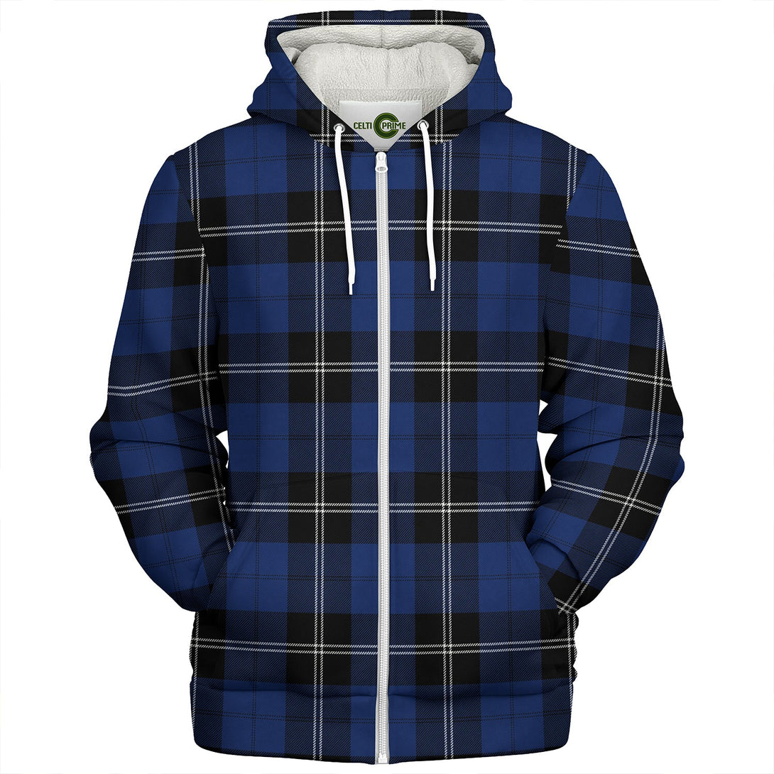 Ramsay Blue Modern Clan Badge Tartan Sherpa Hoodie