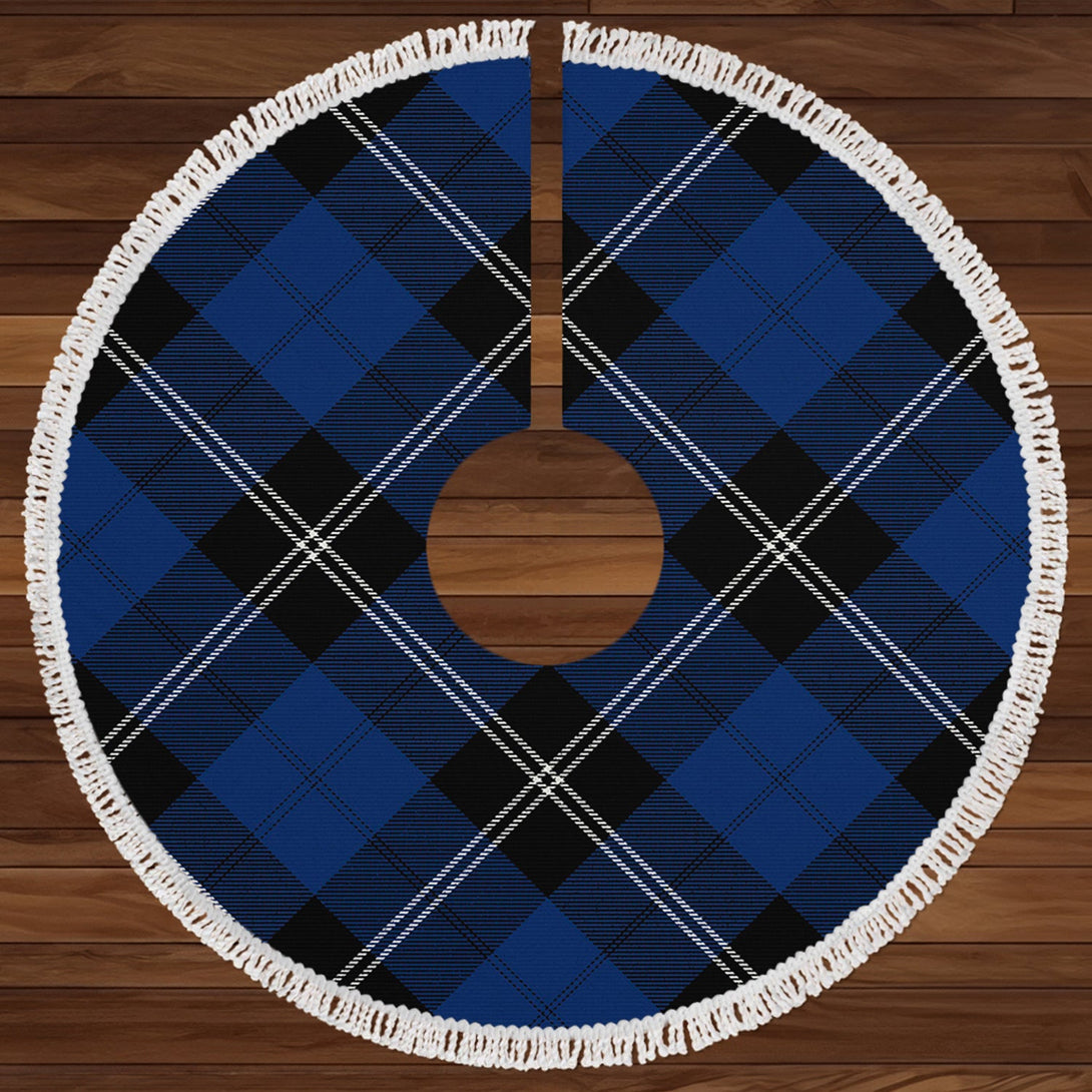 Ramsay Blue Modern Clan Badge Tartan Christmas Tree Skirt