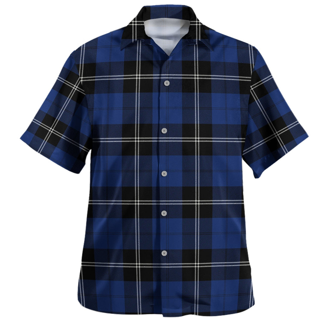 Ramsay Blue Modern Tartan Hawaiian Shirt