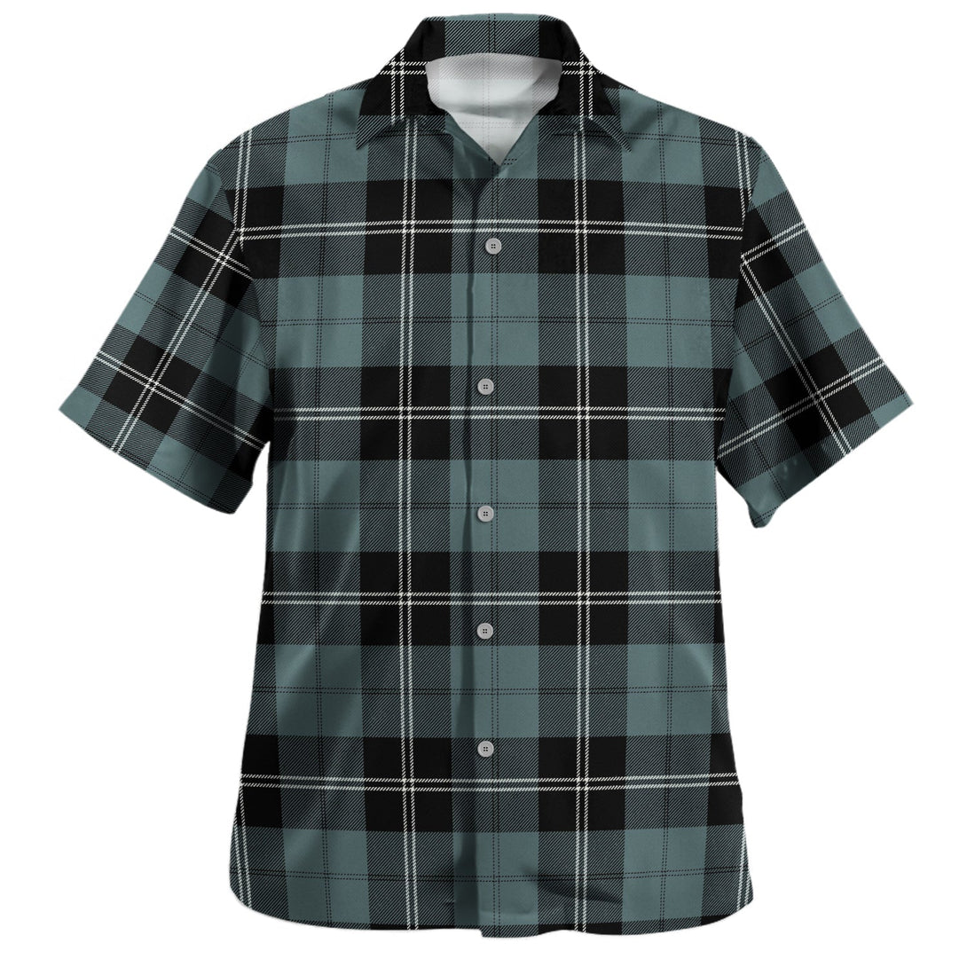 Ramsay Blue Weathered Tartan Hawaiian Shirt