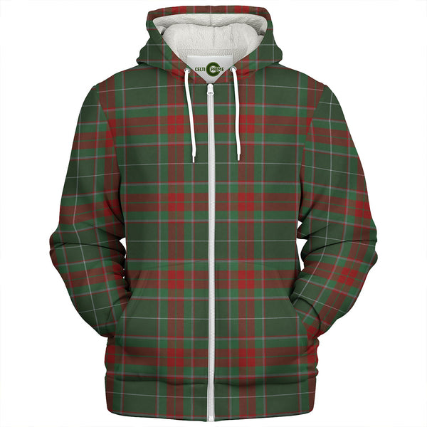 Ramsay Green Modern Clan Badge Tartan Sherpa Hoodie