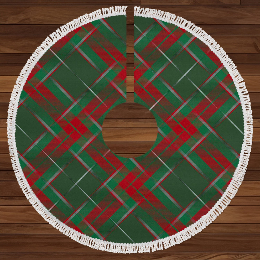 Ramsay Green Modern Tartan Christmas Tree Skirt