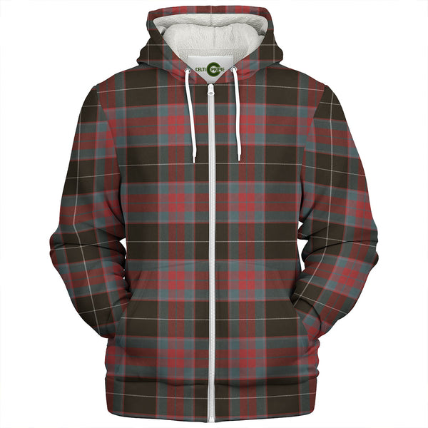 Ramsay Green Weathered Clan Badge Tartan Sherpa Hoodie