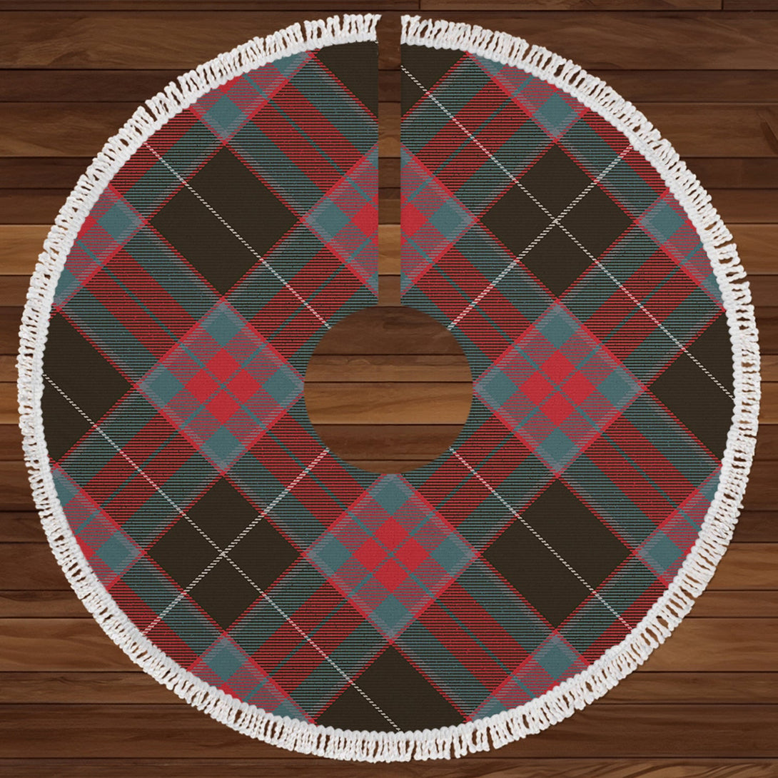 Ramsay Green Weathered Clan Badge Tartan Christmas Tree Skirt