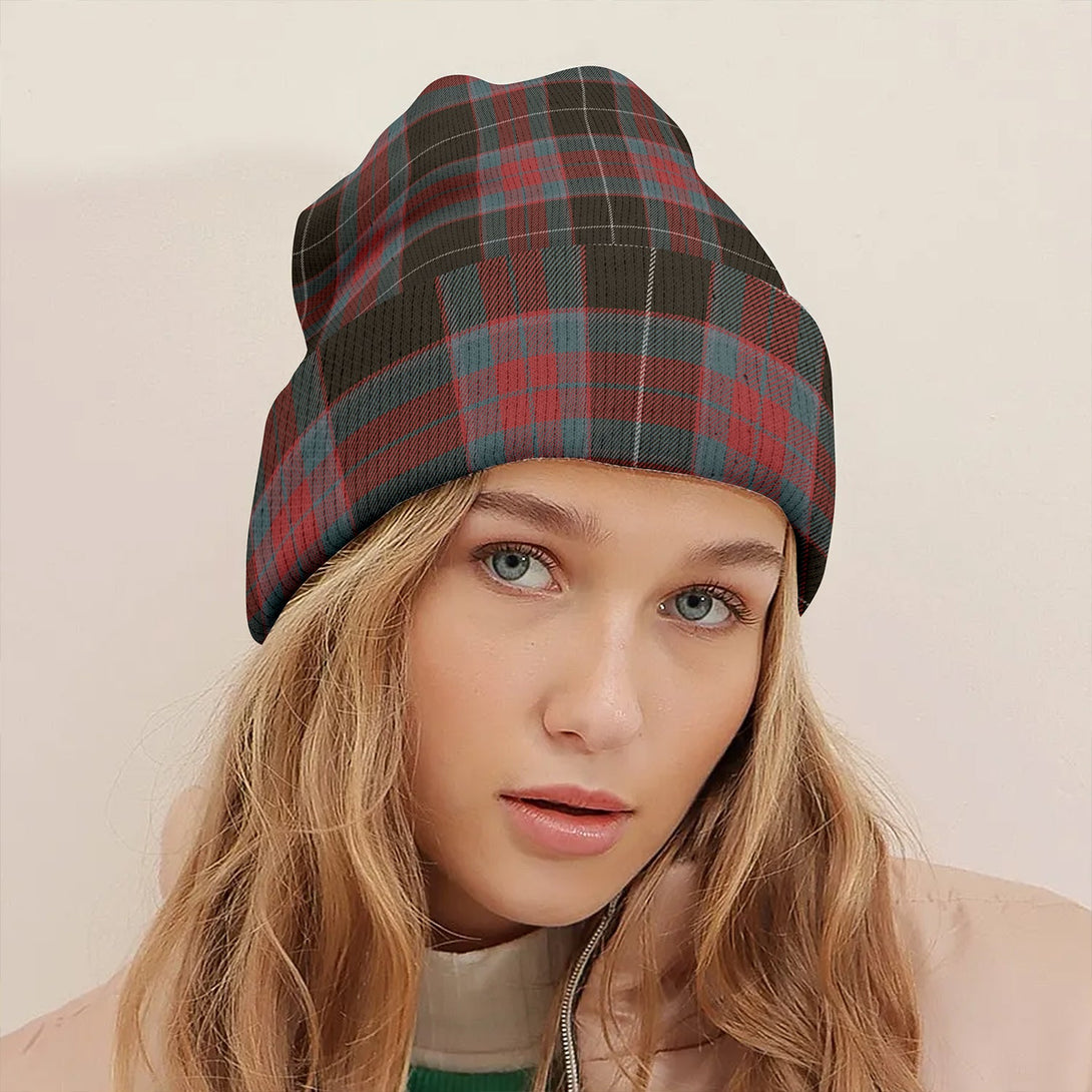 Ramsay Green Weathered Clan Badge Tartan Knitted Beanie