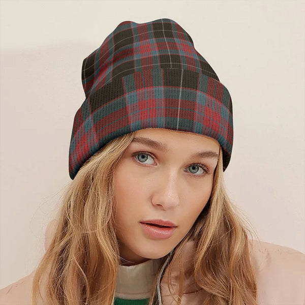 Ramsay Green Weathered Tartan Knitted Beanie