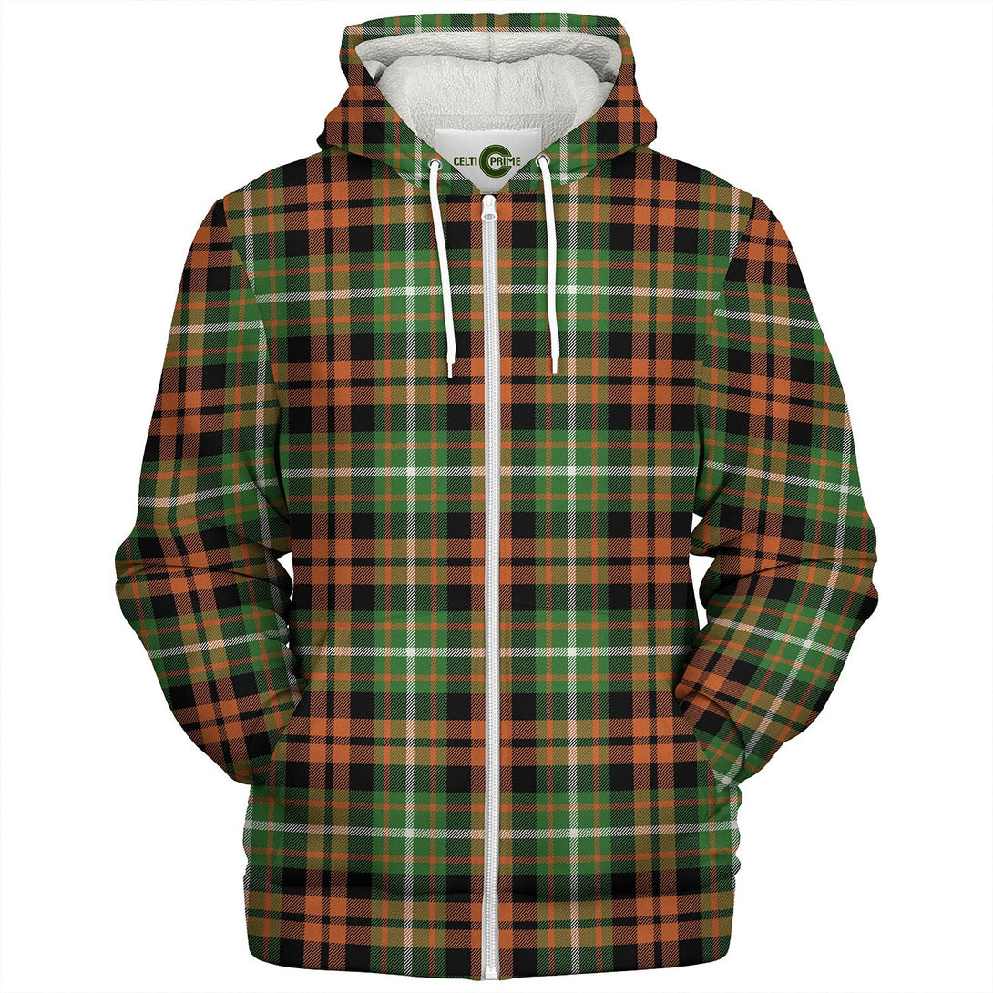 Ramsay Orange Ancient Tartan Sherpa Hoodie