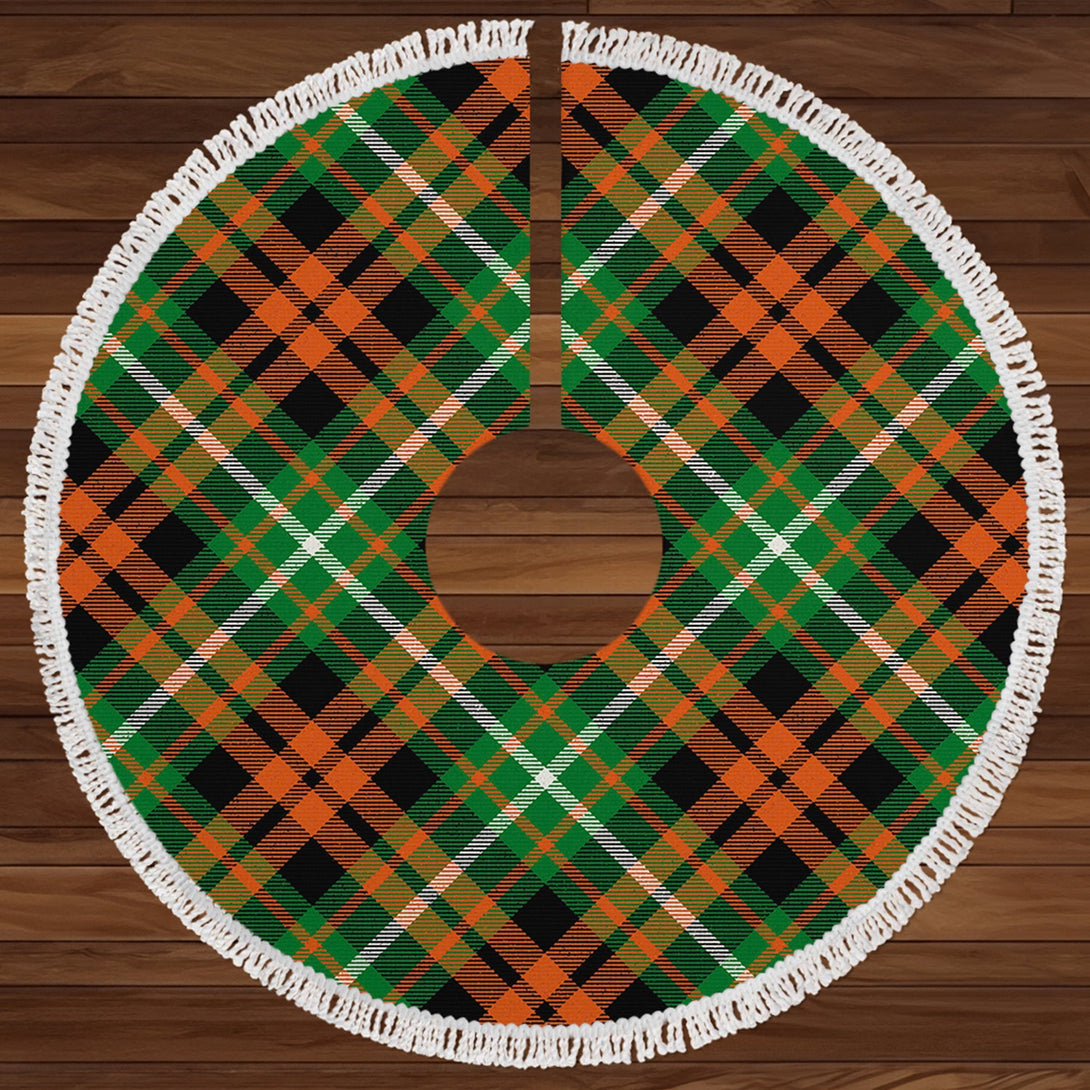 Ramsay Orange Ancient Clan Badge Tartan Christmas Tree Skirt