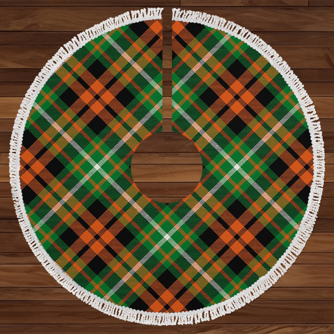 Ramsay Orange Ancient Tartan Christmas Tree Skirt