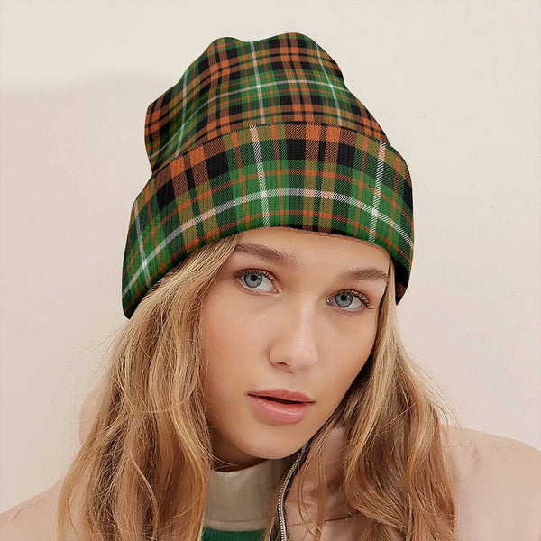 Ramsay Orange Ancient Tartan Knitted Beanie