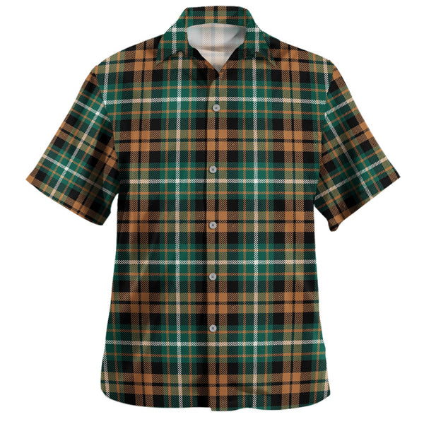 Ramsay Orange Modern Tartan Hawaiian Shirt