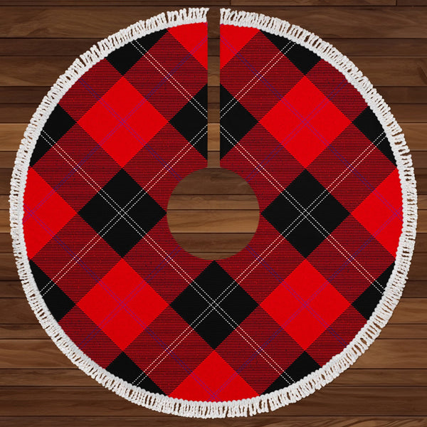 Ramsay Red (Ramsay of Dalhousie) Clan Badge Tartan Christmas Tree Skirt