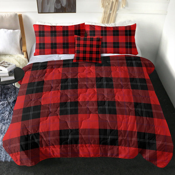 Ramsay Red (Ramsay of Dalhousie) Clan Badge Tartan Comforter