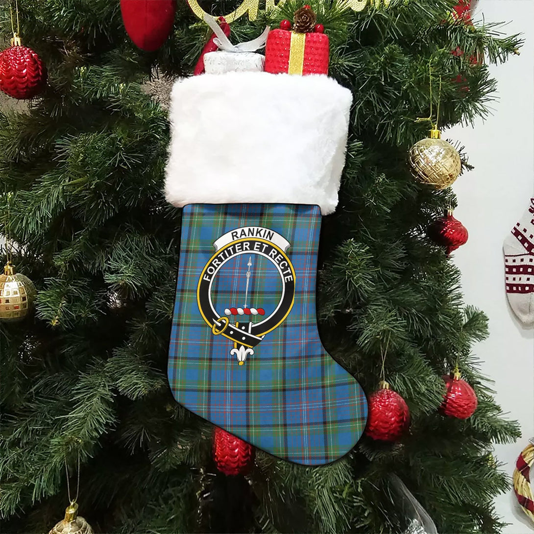 Rankin Ancient Clan Badge Tartan Christmas Stocking