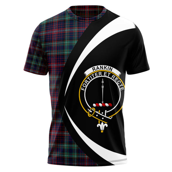 Rankin Modern Clan Badge Tartan T-Shirt Circle Style Personalized