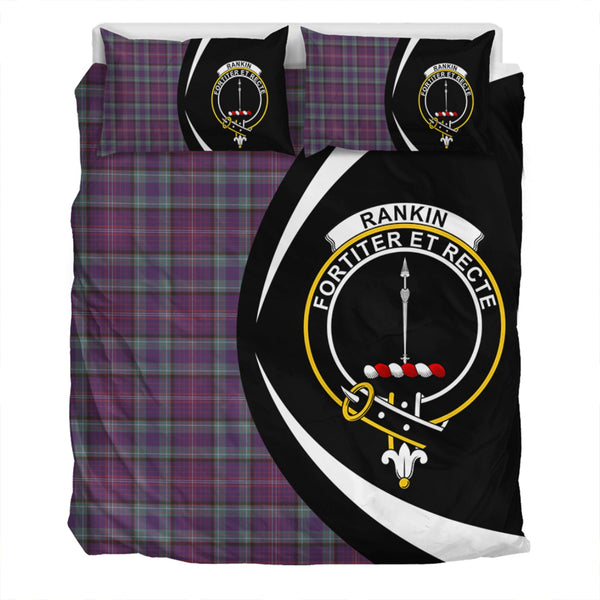 Rankin Weathered Clan Badge Tartan Bedding Set Circle Style