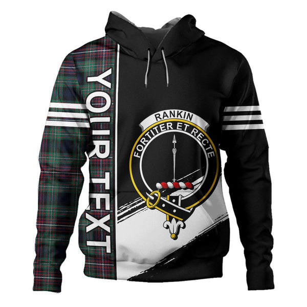 Rankin (Dalgliesh) Modern Clan Badge Tartan Hoodie Quarter Style Personalized