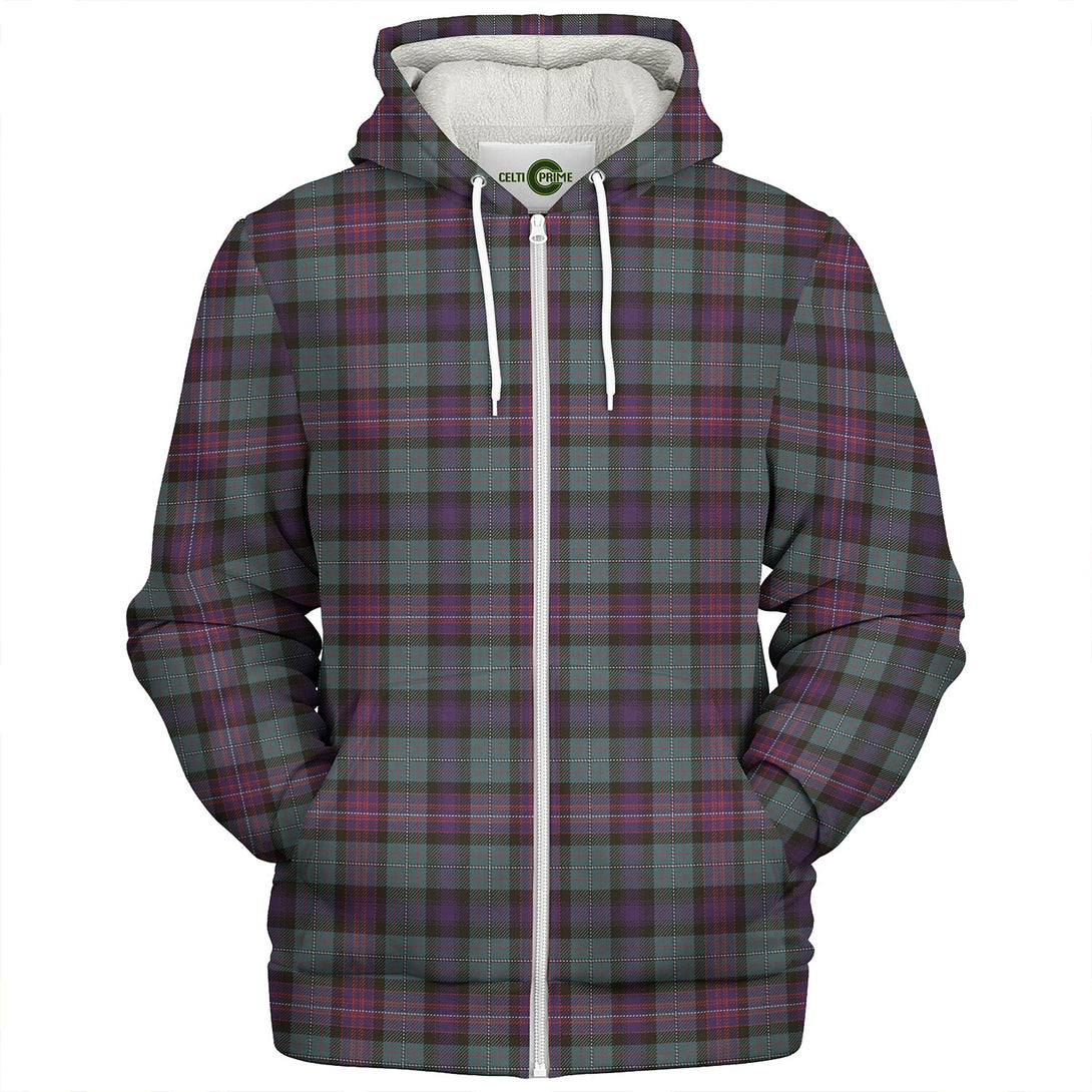 Rankin (Dalgliesh) Weathered Clan Badge Tartan Sherpa Hoodie