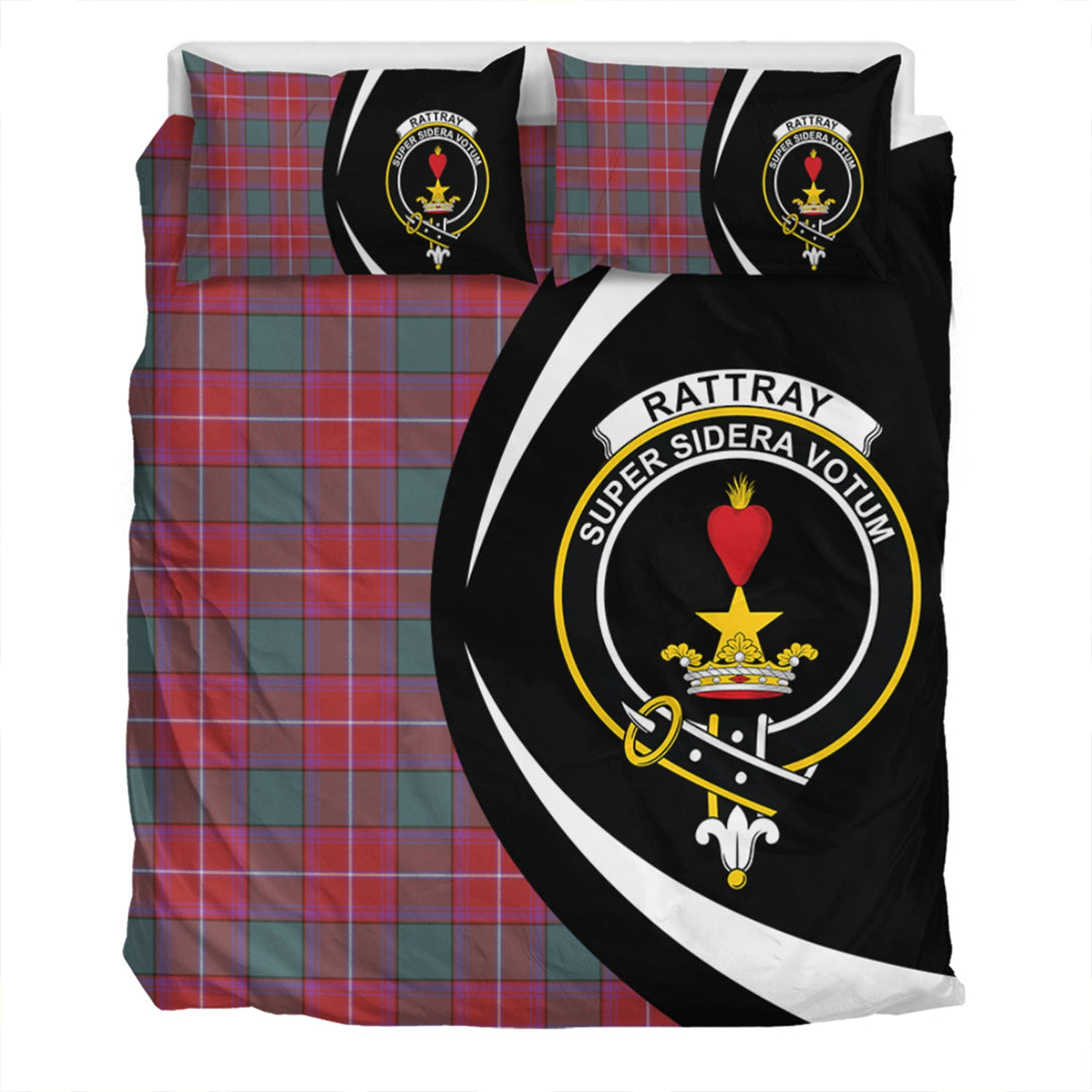 Rattray Weathered Clan Badge Tartan Bedding Set Circle Style