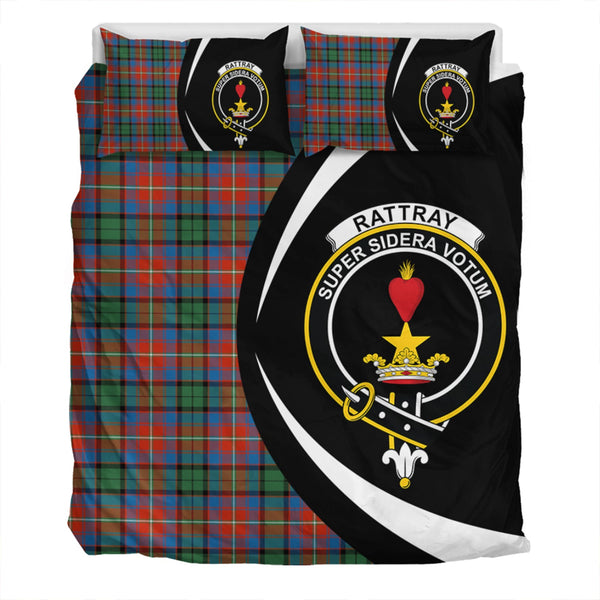 Rattray of Lude Ancient Clan Badge Tartan Bedding Set Circle Style