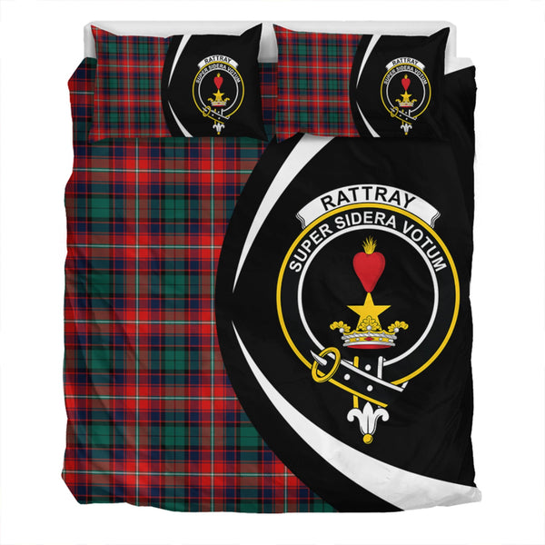 Rattray of Lude Modern Clan Badge Tartan Bedding Set Circle Style