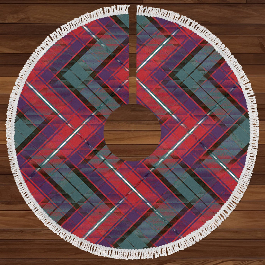 Rattray of Lude Weathered Clan Badge Tartan Christmas Tree Skirt