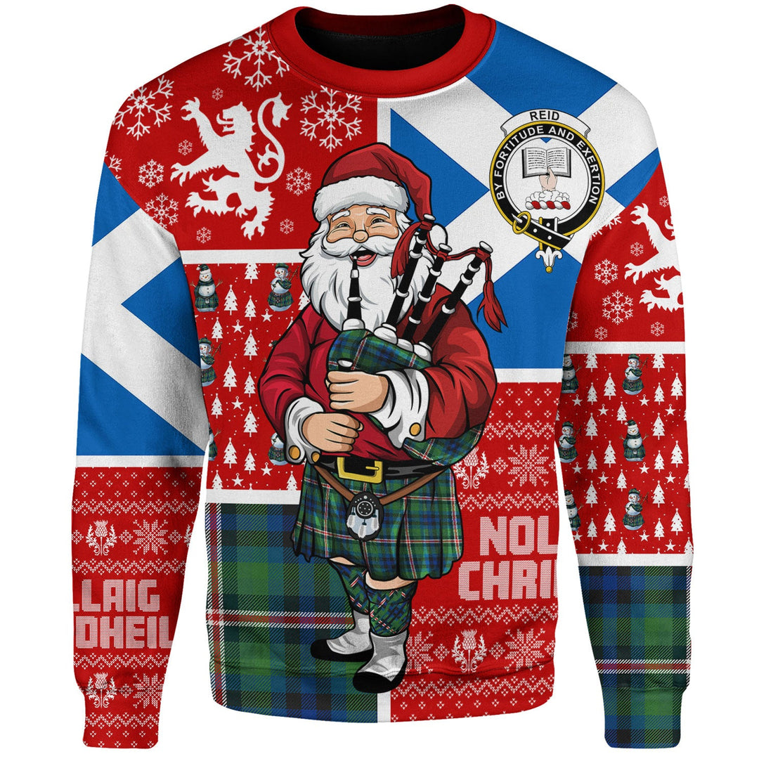 Reid (Mill City) Modern Clan Badge Tartan Sweatshirt Scotland Christmas Santa