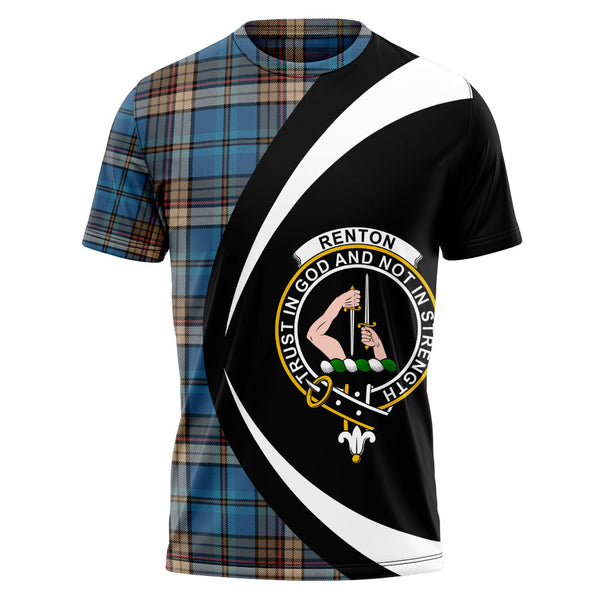 Renton Ancient Clan Badge Tartan T-Shirt Circle Style Personalized