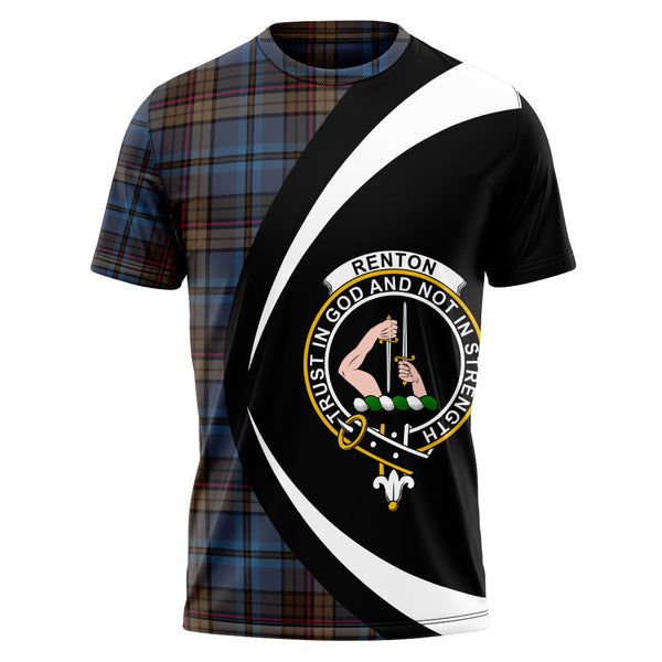 Renton Modern Clan Badge Tartan T-Shirt Circle Style Personalized