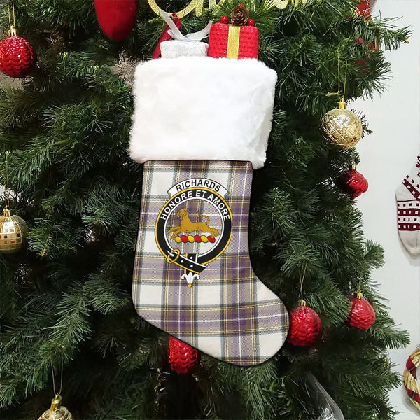 Richards (Pritchard) Weathered Clan Badge Tartan Christmas Stocking