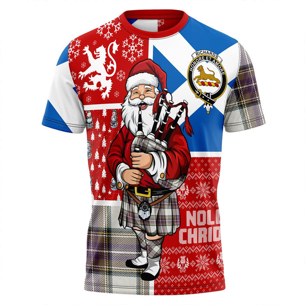 Richards (Pritchard) Weathered Clan Badge Tartan T-Shirt Scotland Christmas Santa