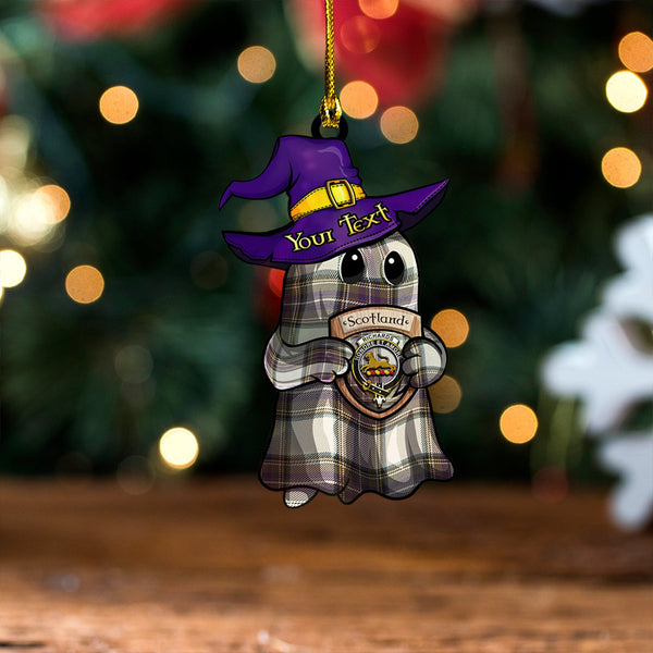 Richards (Pritchard) Weathered Clan Badge Tartan Wood Acrylic Ornament Halloween Ghost